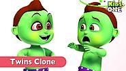 GREENY KIDDO CLONE | TWINS FUN in Real Life for Children - KidsOne