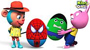 Play and Learn SHAPES with Opening SURPRISE SUPERHERO EGGs for Kids - KidsOne