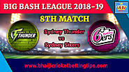Sydney Thunder vs Sydney Sixers - 8th Match - Big Bash Betting