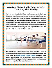 Join Best Pilates Studio Ealing to Make Your Body Fit & Healthy |authorSTREAM