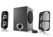Cyber Acoustics CA-3810 3 Piece Flat Panel Design Subwoofer and Satellite Speaker System (CA-3810)