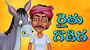 The Farmer and his Donkey || Telugu Moral Animated Stories For Children - KidsOne