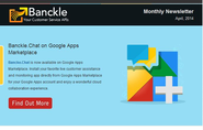 Banckle Newsletter for April 2014 is out: Install Live Chat App from Google Apps Marketplace