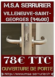 Serrurier Villeneuve Saint Georges - Déplacement 39€