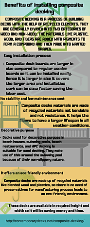 Benefits of installing composite decking