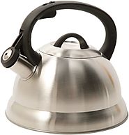 Mr. Coffee Flintshire Stainless Steel Whistling Tea Kettle, 1.75-Quart, Silver