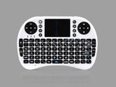 WIRELESS 2.4GHZ MULTI-MEDIA PORTABLE HANDHELD MINI KEYBOARD WITH TOUCHPAD MOUSE-White