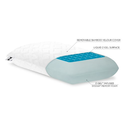 Z® by Malouf Z-Gel Infused Dough® Memory Foam + Liquid Z-Gel Pillow with Removable Velour Cover 5-Year Warranty