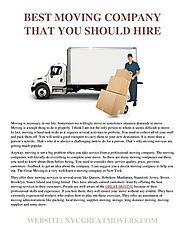 Best Moving Company that You Should Hire |authorSTREAM