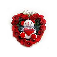 Roses N Soft Toy - Bouquet