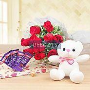Send Flower Combo Online Same Day Delivery - OyeGifts.com