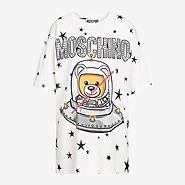 Moschino Ufo Teddy Women Short Sleeves T-Shirt White