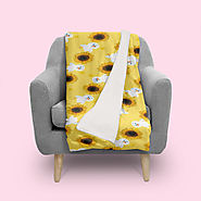 «sunny snow man» Throw Blanket by fashion style - Exclusive Edition from $70 | Curioos