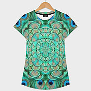 «feather green» Women's All Over T-Shirt by fashion style - Limited Edition from $49 | Curioos