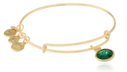 Alex and Ani "Bangle Bar" Birthstone Expandable Wire in Bangle Bracelet