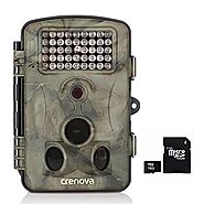 Crenova Game and Trail Camera 12MP 1080P HD With Time Lapse Scouting Camera Deer Camera (Camera+16GB Card)