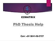 Phd thesis helps Chandigarh -e2matrix