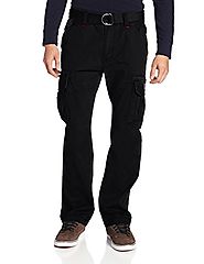 Unionbay Men's Survivor Iv Relaxed Fit Cargo Pant - Reg and Big and Tall Sizes, Black, 44x32