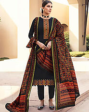 Satin Salwar Kameez - Buy Designer Satin Salwar Suits Online | Anuchaa – Anuchaa.com