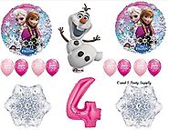 Frozen Pink 4th Disney Movie BIRTHDAY PARTY Balloons Decorations Supplies by Anagram by Anagram