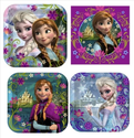 Disney's Frozen Birthday Party Supplies Value Pack: Dinner Plates, Dessert Plates & Napkins for 8 Guests