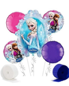Disney Frozen Party Supplies Balloon Decoration Kit - Bouquet & Streamers 7pc Set