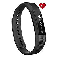 Slim Fitness Tracker Watch, TOOBUR Health Activity Tracker with Heart Rate Monitor Pedometer Calories Track,Smart Bra...