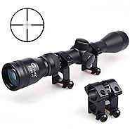 CVLIFE Tactical 3-9x40 Optics R4 Reticle Crosshair Air Sniper Hunting Rifle Scope with Free Mounts