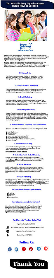 Know Top 10 Skills Every Digital Marketer Should Have to Succeed.