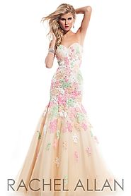 Colorful Flowers Designer Prom Dress – Fashion Trends