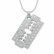 Razor Blade Crystal Necklace