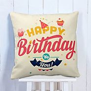 Send Birthday Wish Printed Cushion