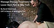 Lower Back Pain Treatment with Massage Therapy in New York