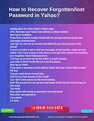 Recover lost Yahoo Mail Account