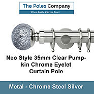 Shop Now! Neo Style 35mm Mosaic Ball Stainless Steel Curtain Pole