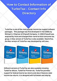 Contact Info Directory - How to contact TurboTax by us4seo - Issuu