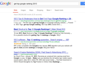 How to Get on the First Page of Google, in 2013