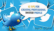 10 Tips for creating Professional Twitter Profile | eyeQadvertising