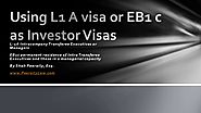 Using the L1A as an investor Visa