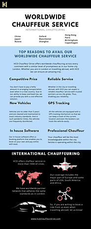 Worldwide Chauffeur Service – Infographic by HCD