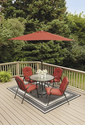 Patio Furniture Set. Red 6 Piece Cushioned Outdoor Patio Furniture Dining Set. This Lovely Garden Furniture Would Loo...