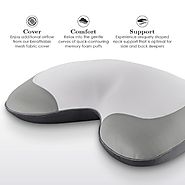 Snore Reducing Memory Foam Pillow - holds your head at the correct angle during sleep to minimize snoring