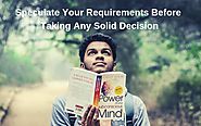 Speculate Your Requirements Before Taking Any Solid Decision - Take Online Class Review