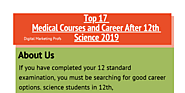 Top 17 Medical Courses And Career After 12th Science 2019 by laxmi kumari - Infogram