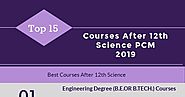 top 15 courses after 12th science pcm 2019 - Created with VisMe