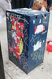 How to remove Graffiti from A Painted Newspaper box cleancitypro