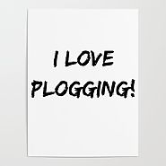 I love Plogging! Minimalist Typography Poster by stine1 | Society6