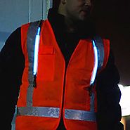 Self illuminating safety vest panels