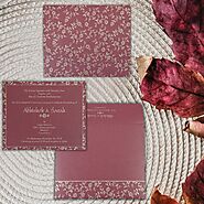 Shimmery Floral Themed - Screen Printed Wedding Invitation