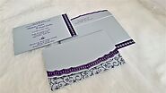 SILVER SHIMMERY FOIL STAMPED WEDDING INVITATION : CW-806A - IndianWeddingCards